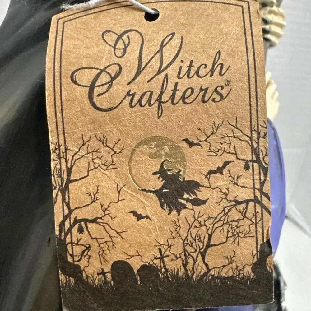 NWT 14” Witch Crafters Halloween Witch Stirring Cauldron Pot, Figurine.